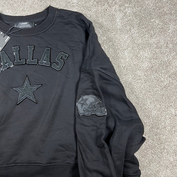 NFL Dallas Cowboys Black Luxury Athletic Crewneck Sweatshirt Women's M - Picture 7 of 9